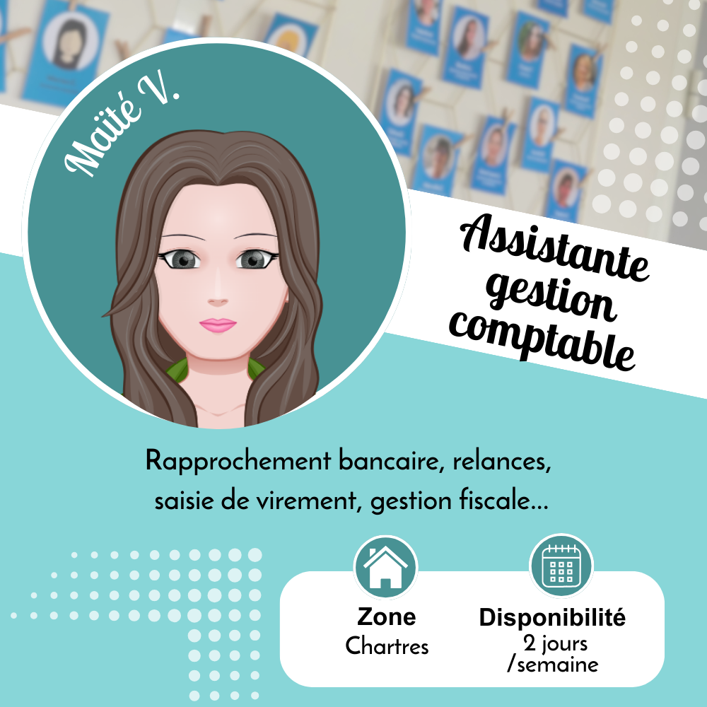 recrutement assistante gestion comptable Maïté V. Chartres